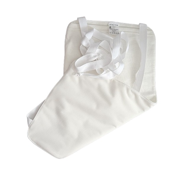 Compresa impermeabila pentru impachetari cu ulei de ricin in 3 straturi cu buzunar - abdomen