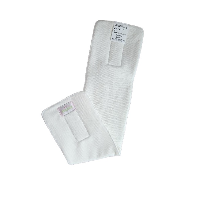 Compresa impermeabila pentru impachetari cu ulei de ricin in 3 straturi cu scai - pentru cot/ glezna/ incheieturi